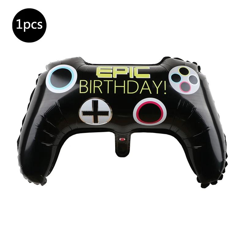 Video Game Party Supplies Set Baby Boy Birthday Party Decoration Happy Birthday Gaming Backdrop Game Table Covers Gamer Balloons