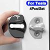 ANB1 4Pcs Emblem Car Door Lock Cover Case Protection Accessories For Tesla Model 3 Y S Cybertruck Juguete Roadster Coil Bonina