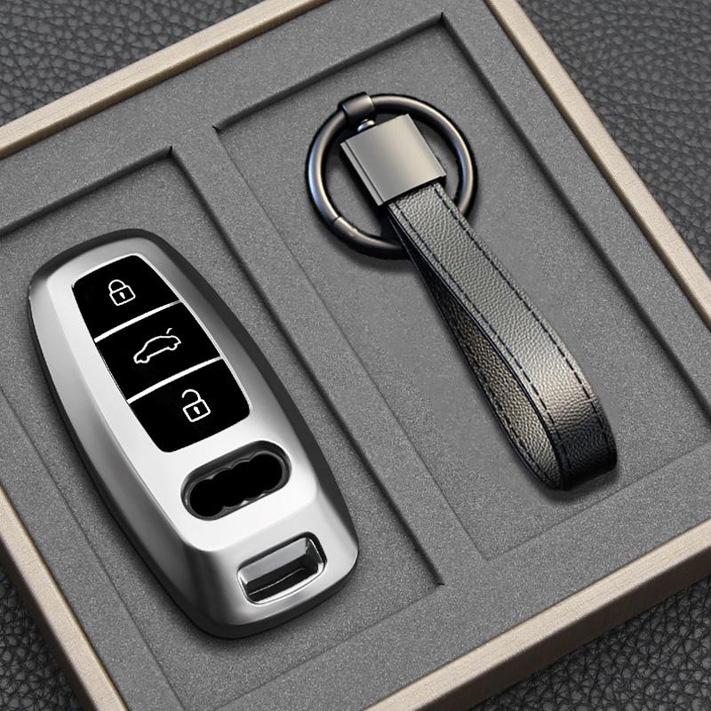 Fashion Car Key Case Cover For A4 B9 A5 A6 8S 8W Q5 Q7 4M S4 S5 S7 TT TTS TFSI RS Protector Shell Fob Accessories