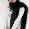 Harajuku Imitation Fur Scarf Pure Color Y2K Scarves Simple Fluffy Shawl Wrap  Girl