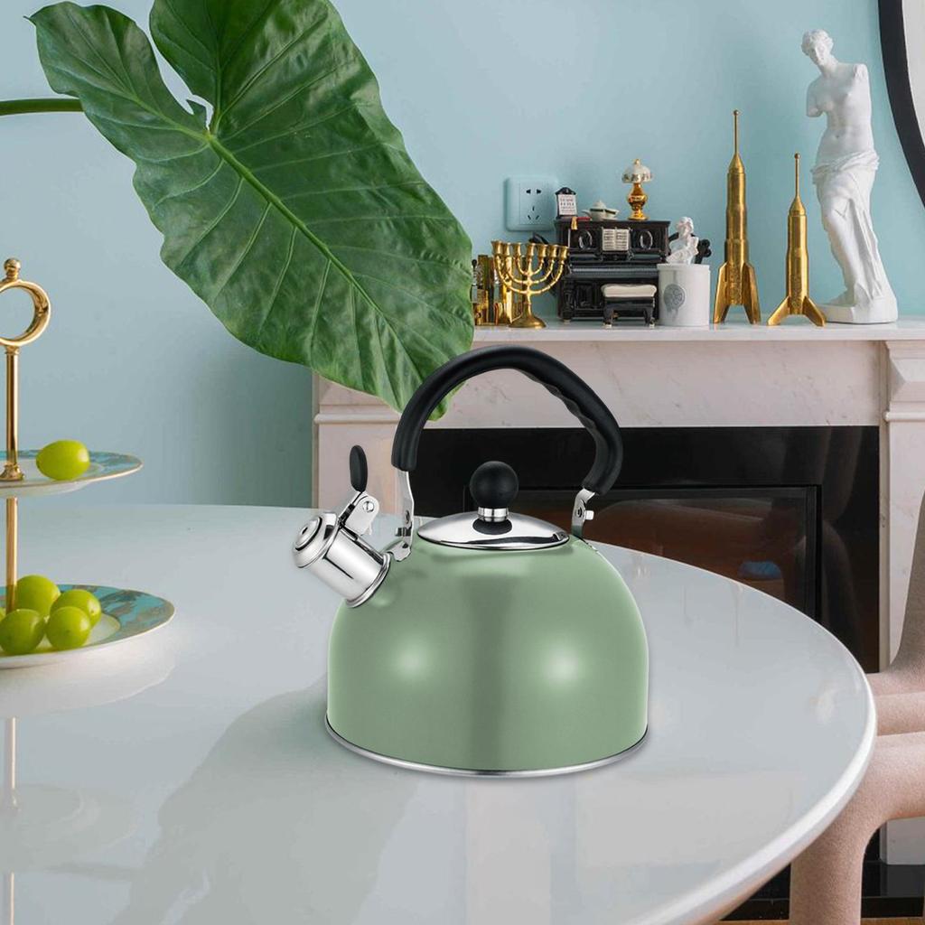 Kettle with Loud Whistle, Stainless Steel, Handle, Tea Maker, for Camping, Picnic,