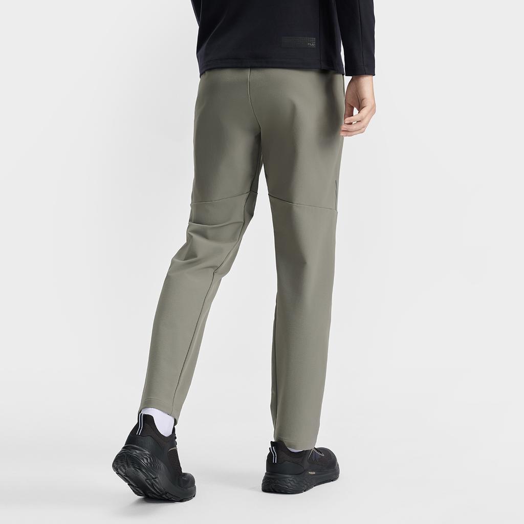 Fila Fitness Straight Leg Woven Comfortable Casual Pants Men Bottoms Smoke-Green Khaki A11M511805F-DK
