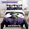 3pcs Custom Name Joker Bedding Set Duvet Cover Closure Includes 1 Duvet Cover & 2 Pillowcases, Soft and Comfortable for All Seasons.