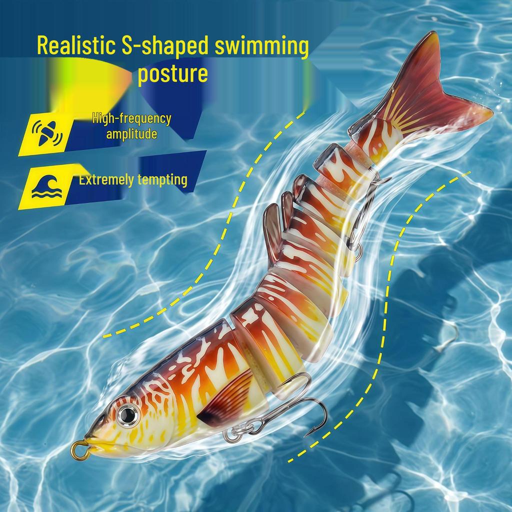 15.5g Multi-jointed Sinking Wobble Fish Bait for Cross-Border Fishing
