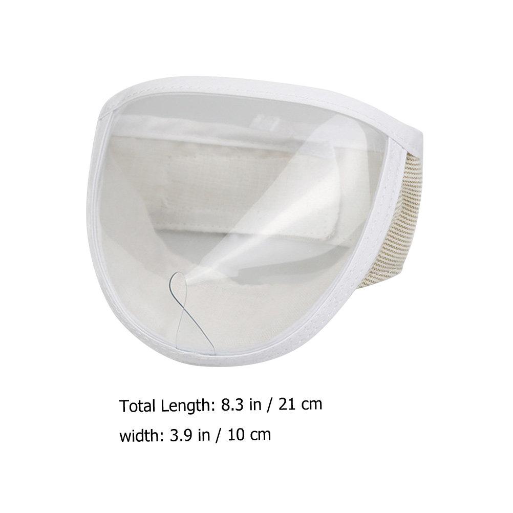Cat Grooming Muzzle Transparent Breathable Mask for Kitten Anti-Licking Protection during Bathing and Nail Care Portable Design