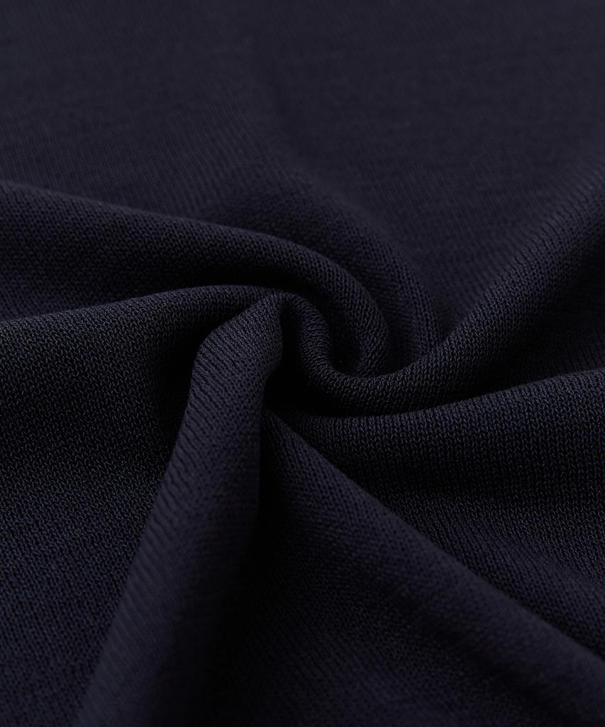 VERNO 26Ssll Open Collar Knit Navy
