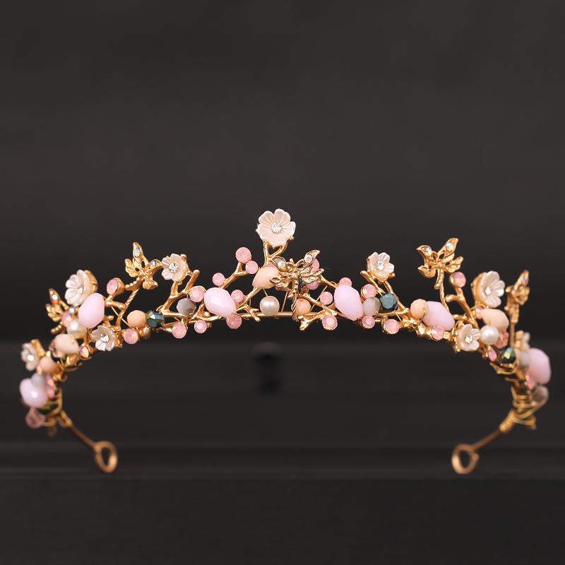 Coroană de Nuntă Bijuterii de Păr Accesorii de Păr de Mireasă Femei Coroană Baroc Strassuri Cristal Tiare Mireasă Regină Coroane de Petrecere Cadou