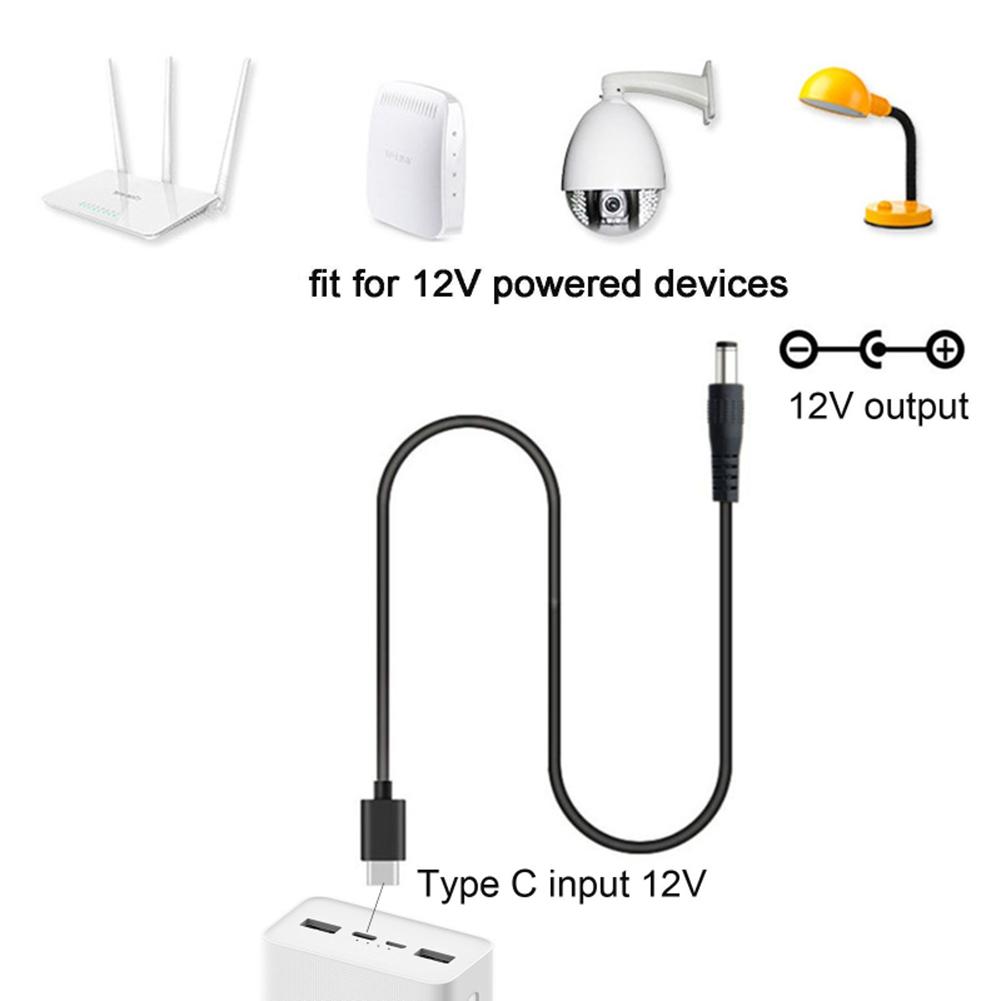 PD2.0 3.0 PD100W Type-C To DC5525 Male Charger Cable for Wireless Router (20V) N