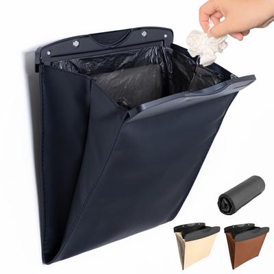 Officially Recommended by Slim Car Trash Can with Hook and Tape Attachment 20 Motorz. (Includes Bags). Black.