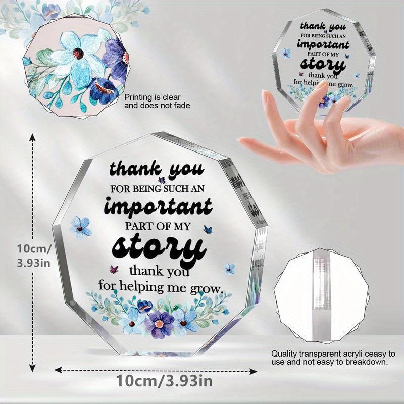 Teacher Appreciation Acrylic Sign - Versatile Thank You Gift for Educators & Leaders