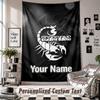 Wall Hanging Tapestry With Custom Name & Text, Scorpions Decorative Tapestry For Bedroom