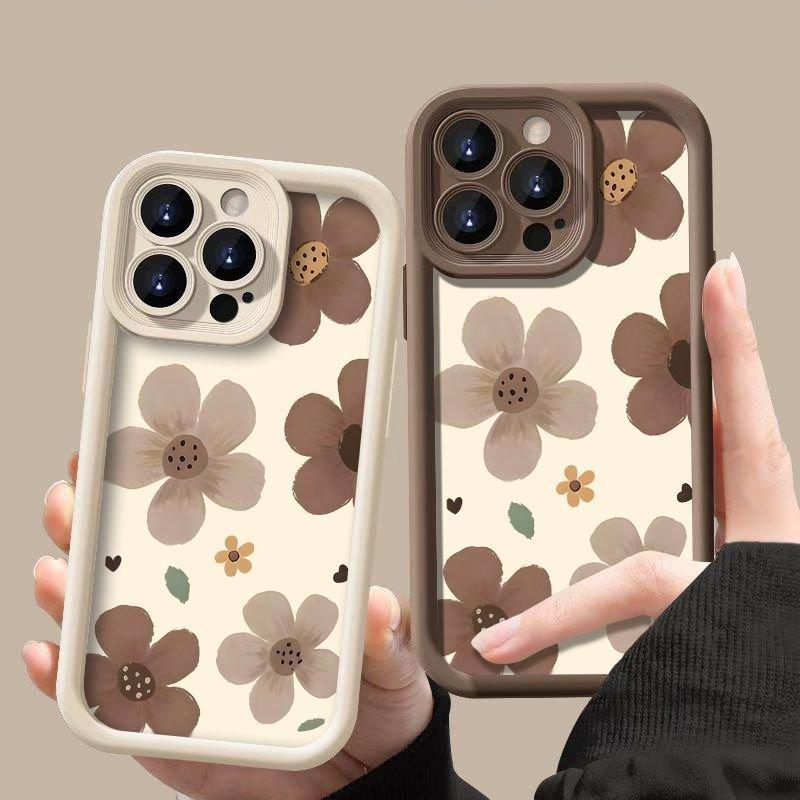 A Minimalist Oil Painting Flowers Pattern Phone Case For iPhone 17E 17 Air 16 15 14 13 12 11 Pro Max XS XR X 8 7 Plus 16E Cover