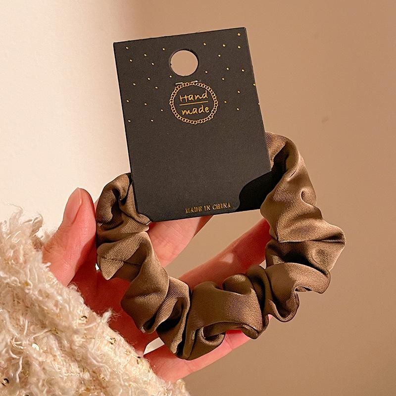 

Французская Премиум 13 см Широкая Кишка Резинка для Волос 2025 Однотонная Атласная Классическая Резинка для Волос Головной Убор Аксессуары для Волос Женские