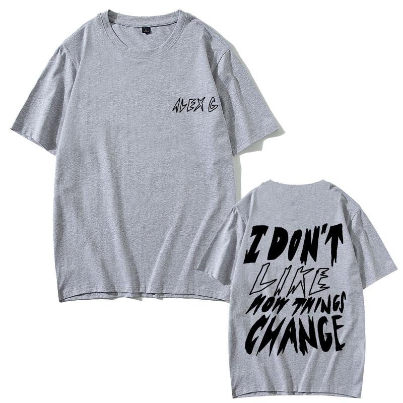 Singer Alex G Trick Change Graphic T-shirt Men Women Fashion Vintage Oversized T Shirts Male Casual Cotton Tshirt Y2k Streetwear