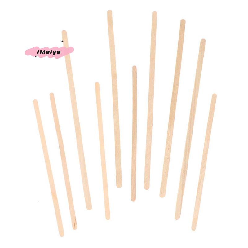 50Pcs Disposable Wooden Stirrers Coffee Hot Cold Drinking Beverage Sticks Eco-Friendly K-Cup Lids Compatible Wood Stir Pops