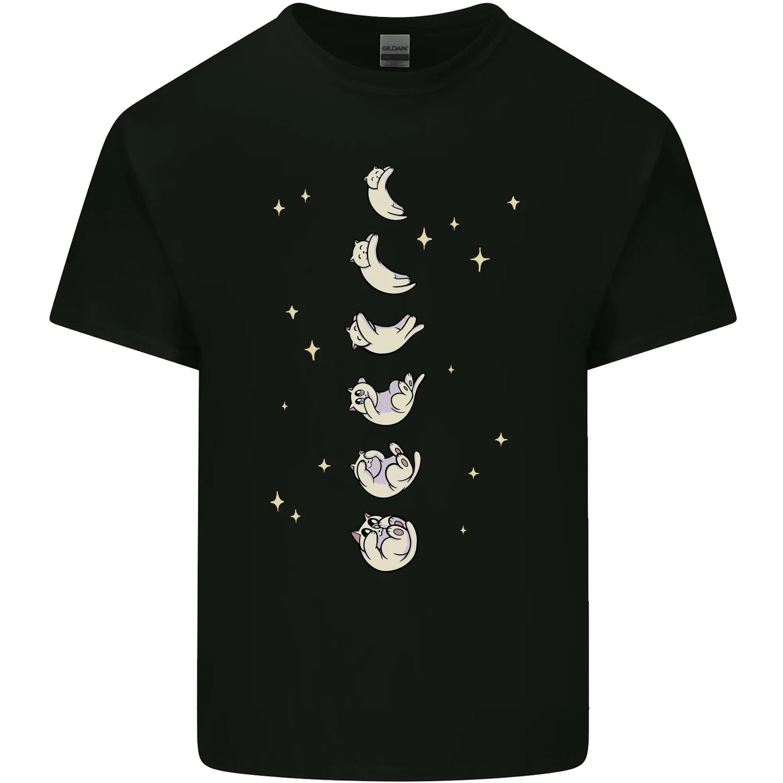 Cat Moon Cycles Phases Full Supermoon Kids T-Shirt Childrens XL