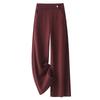 Ankola Women's 2024 Red Wool Pants: Autumn/Winter Collection, Thickened Narrow or Wide Leg Styles