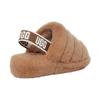 UGG Fluff Yeah Klapki Kasztanowe Damskie 1095119-CHE