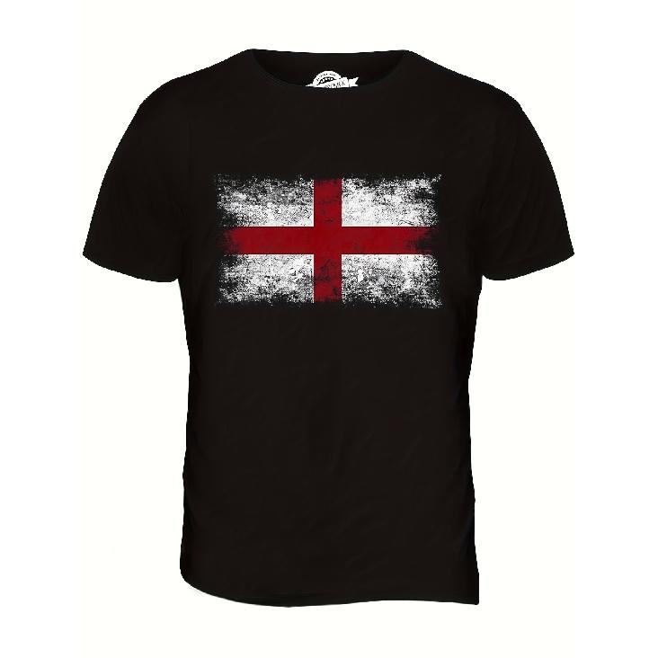 Men S England St. George S Cross T-Shirt - Vintage England Flag Design, Breathable Crew Neck Shirt, Perfect for Football Fans, Retro Streetwear And S чёрный
