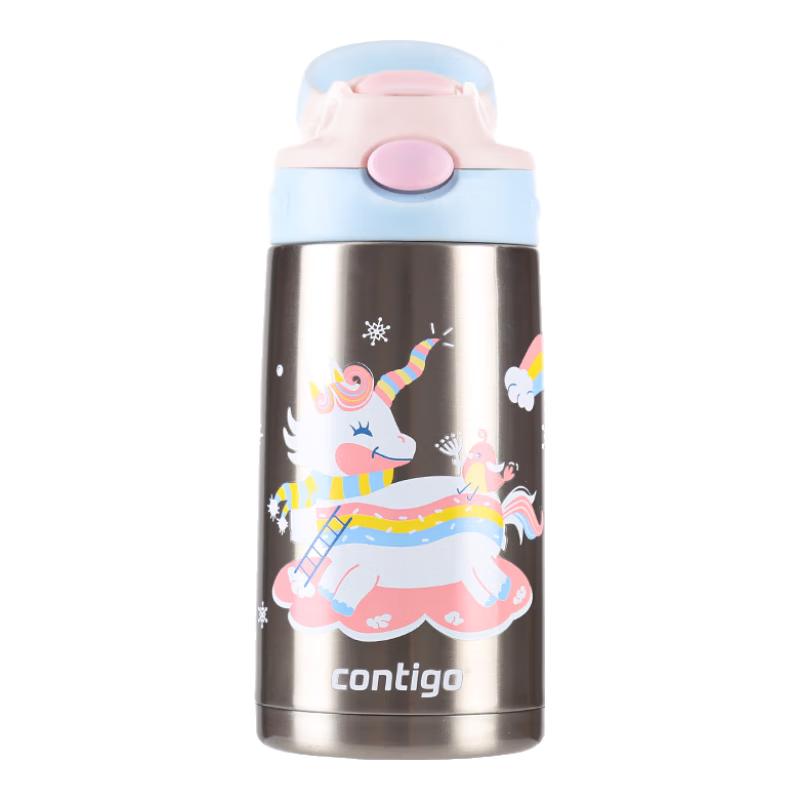 Термобутылка Contigo Kids из нержавеющей стали с трубочкой, 400 мл