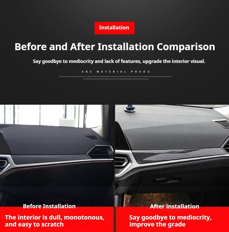 Car ABS Carbon Fiber Car gear panel Cover Interior Kit Trim For BMW 3 Series 4 Series G20 G21 G22 2020-2025 Stickers Accessoires