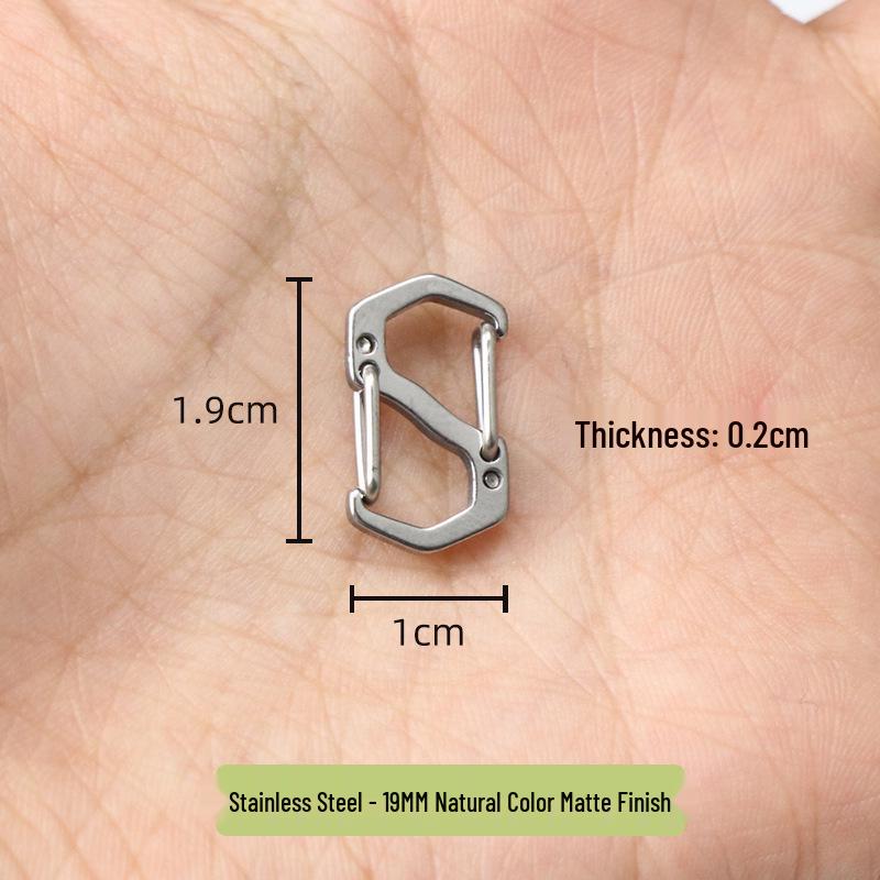 316 Stainless Steel Figure 8 Quick Release S-shaped Spring Buckle for Mini Keychain, Necklace, Bracelet - Adjustable Length.