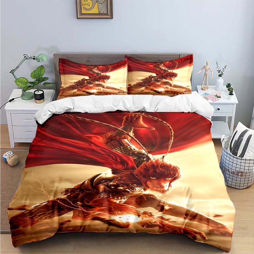 Exquisite Role The Monkey King Printed Bedding Sets Exquisite Set Duvet Cover Bed Comforter Set Bedding Set Luxury Birthday Gift