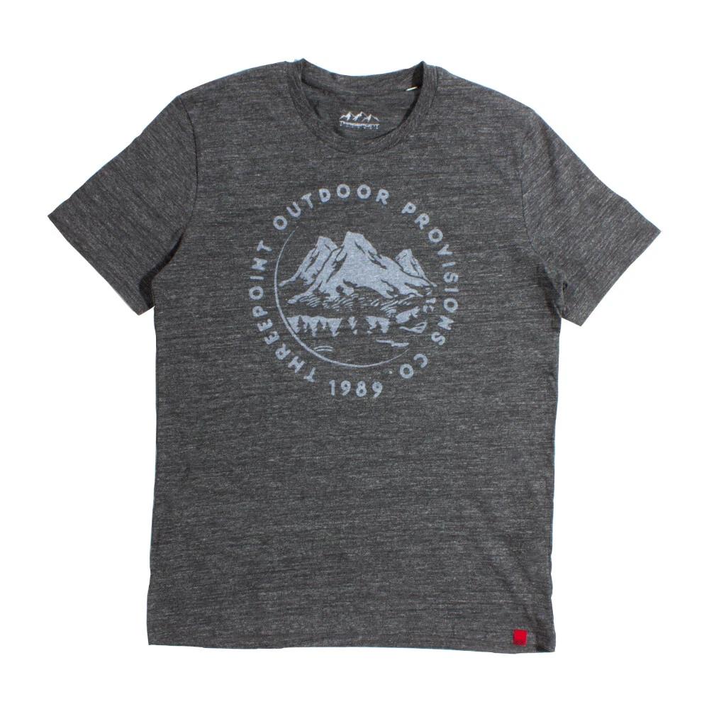 

Threepoint Heather Grey Mountain Range Men s T-Shirt 3XL