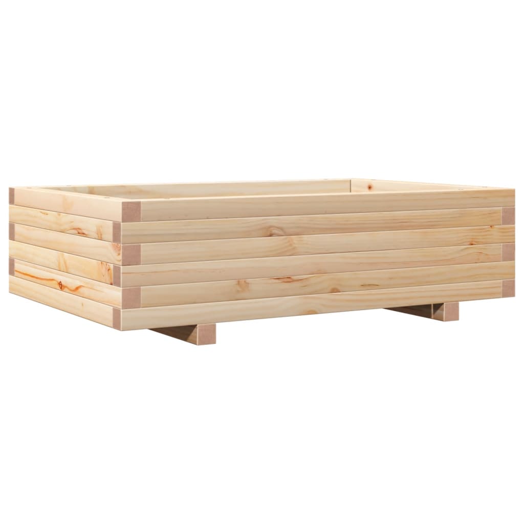 Vidaxl Donica Ogrodowa, 90X60X26,5 Cm, Lite Drewno Sosnowe
