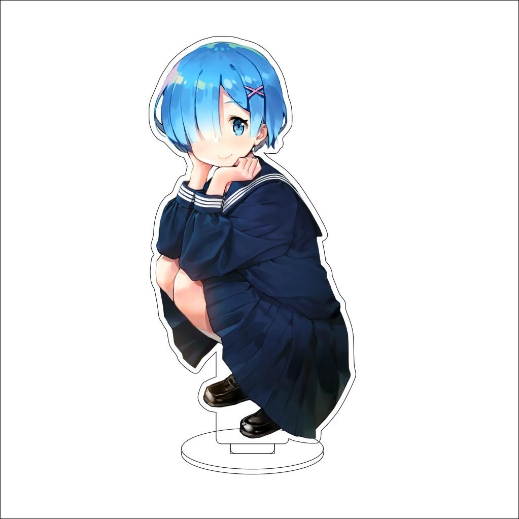 16CM Anime ZERO Starting Life in Another World Cosplay Acrylic Stand Ornaments Elsa Gran Hilte Figure Stand Halloween Gift