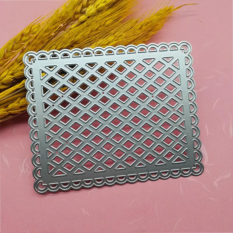 Prostokątna pusta siatka w stylu Scrapbooking, rękodzieło Die 3D DIY tworzenie kartek festiwalowych
