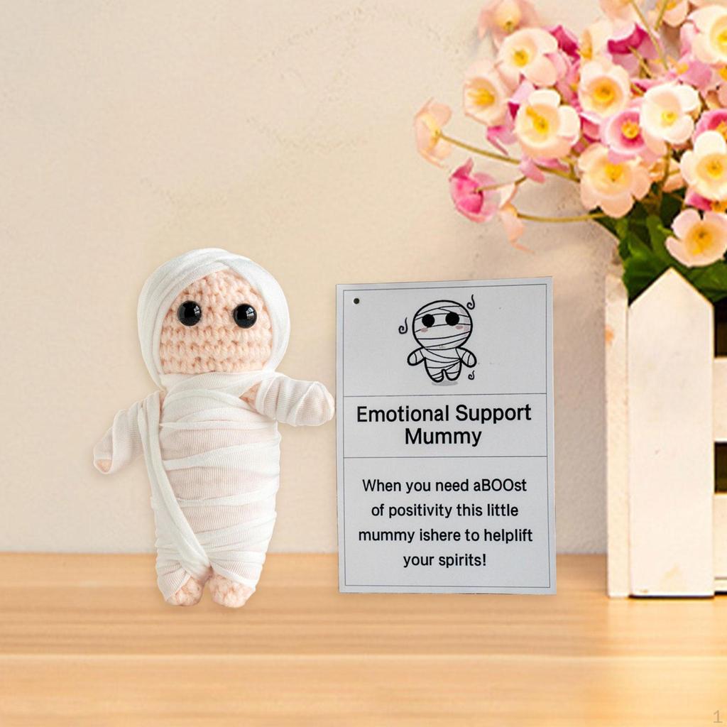 Decompression Mummy Plush - Halloween-Themed Handmade Stress Relief Companion