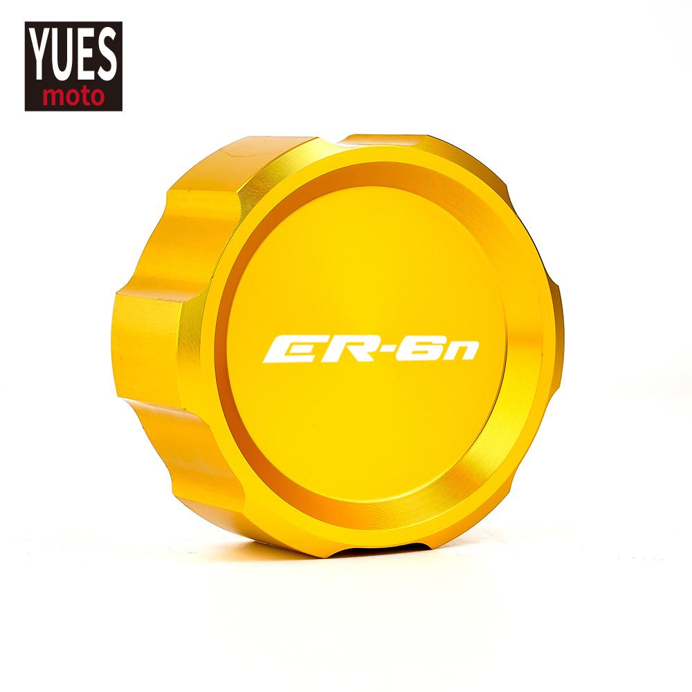 Motorcycle Accessories CNC Rear Brake Fluid Cylinder Master Reservoir Cover Cap For KAWASAKI ER6N ER 6N ER 6F