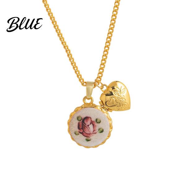 Comfortable Everyday Necklace Vintage Floral Pendant Necklace Women Boho Charm