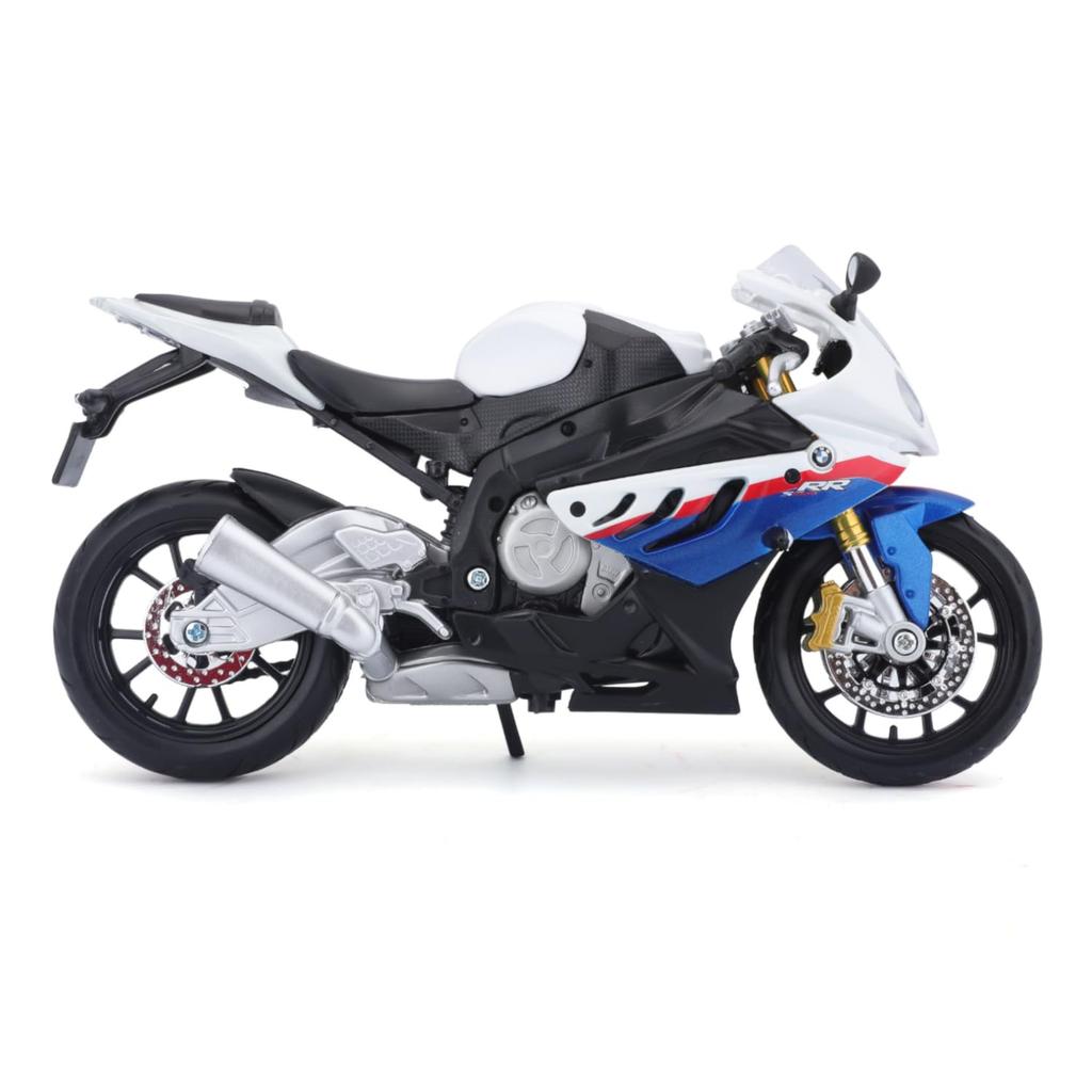 Maisto 1/12 Scale BMW S1000RR White/Blue / Diecast Model Car, Motorcycle, Finished Model 10042