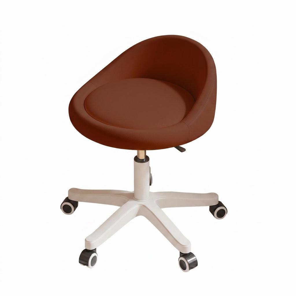 Adjustable Dressing Chair Five-Point Base Rolling Curved Backrest