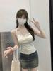Summer Korean-Style Floral Lace-Trim Slim Fit Cotton Camisole