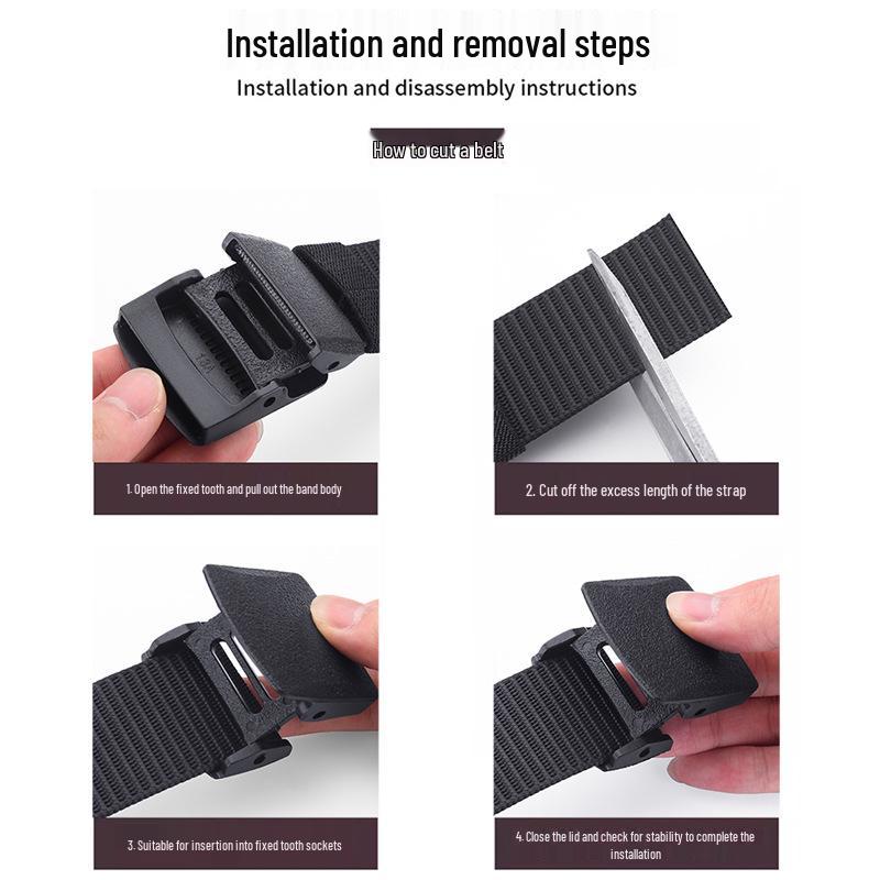 Metal-Free Nylon Belt: Unisex, Versatile & Lightweight for Security Checks