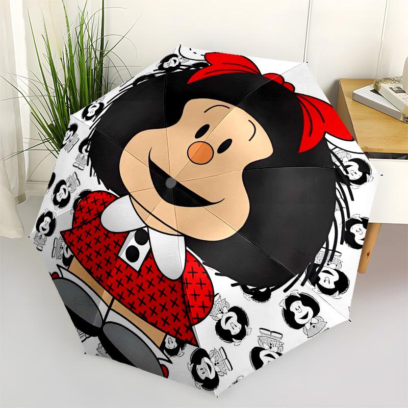 

Mafalda, Cartoon Automatic Opening and Closing, 8 rib Structure Portable Umbrella, Suitable for Men and Women in All Seasons Perfect Gift f