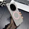 For Oppo Find N6 Case High Definition Transparent Dual Hinges Protection Magnetic Suction Wireless Charging Cover
