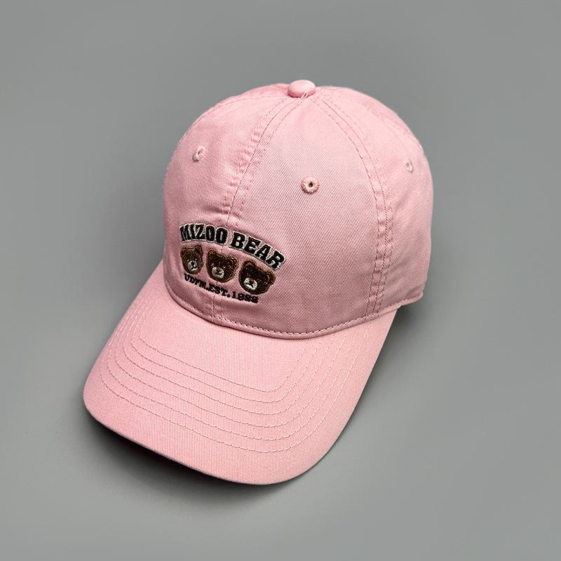 Cartoon Bear Embroidered Baseball Cap For Men And Women Cute Sunshade Casual Outdoor Cap