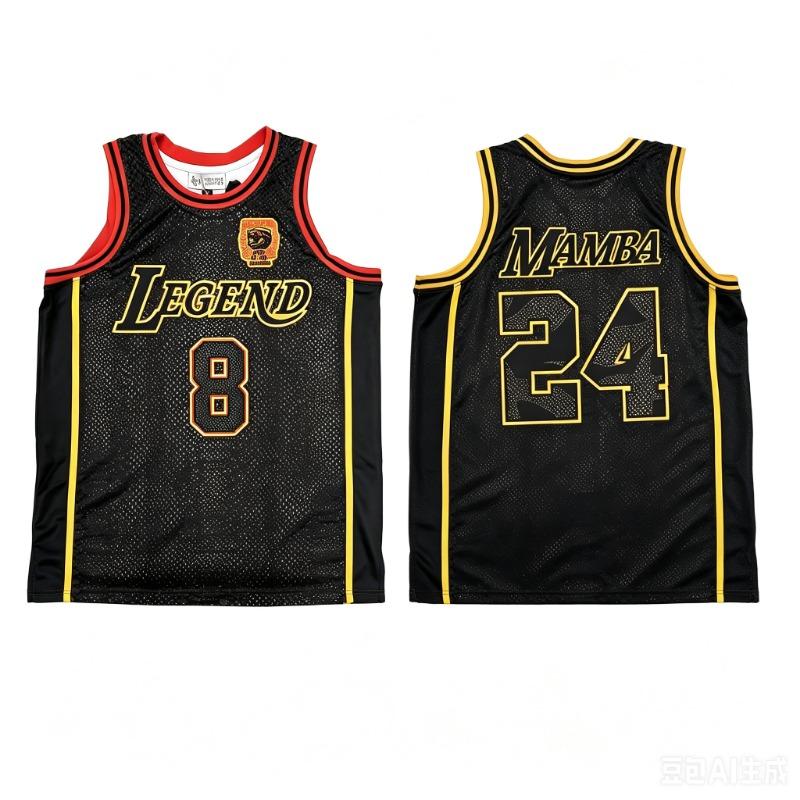 New Basketball Jersey No.8&24 Summer Men's Sleeveless T-shirt Breathable Men's T-shirt and Tank Tops Quick-dry Clothes for Man