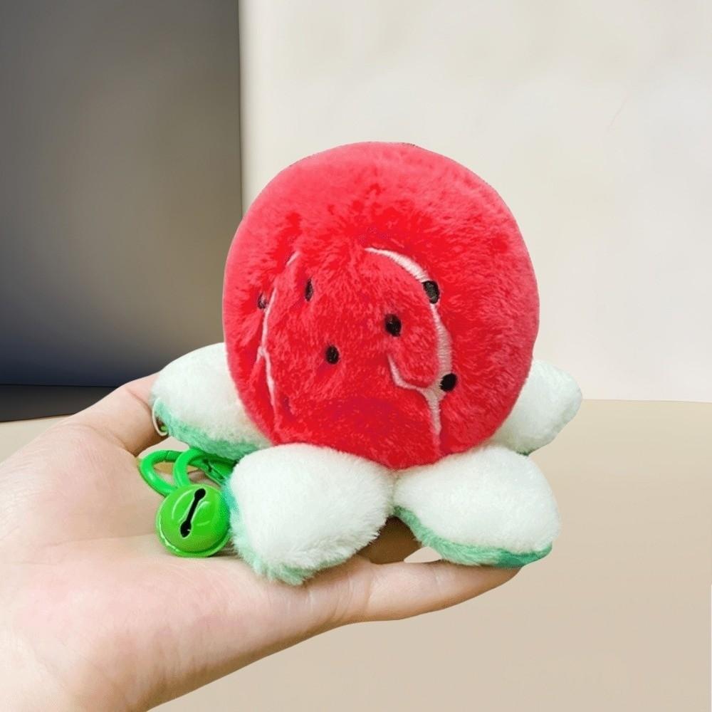Watermelon Fruits Plushies Keychain Orange Fruit Stuffed Doll Fruits Plush Pendants  Bag Hanging