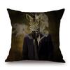 Sheep Rabbit Dog Cushion Cover Decor Lovely Animals Poster Beige Throw Pillows Case Home Pillowcase Sofa Decoration