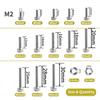 Zmbroll M2 Hex Socket Head Cap 304 Stainless Steel Machine Metric Hex and Wrench Key Included Screws, 945pcs, Screws,