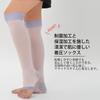 JANJAM Plus Size Sleep Knee Open Odor Made in Women's Socks, Compression, Toe, Antibacterial, Resistant, Moisturizing, Japan, Pink, 5L-6L