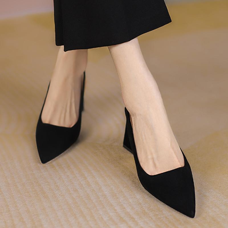 Women High Heels Hot Sale Black High Heels Shoes Sandals Summer 2023 New Party Sexy Thick Mules Shoes Slippers Ladies Wedding