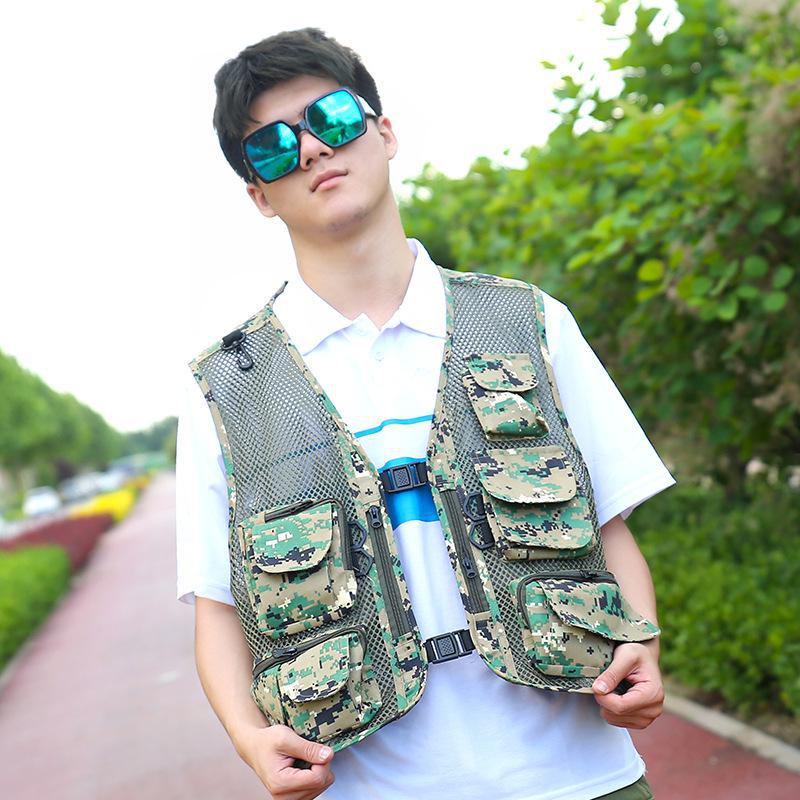 Breathable Mesh Sports Fishing Vest with Multi Pockets for Outdoor Use
