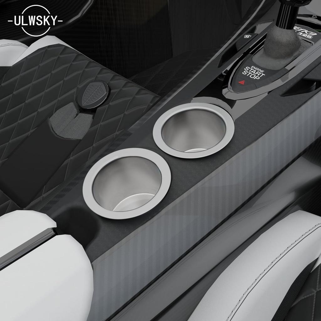 2 Pack Recessed Cup Holders 304 Stainless Steel Car Cup Holders Silver Poker Table Drink Holders for Dining Tables Cinemas Sofas Yachts Cars