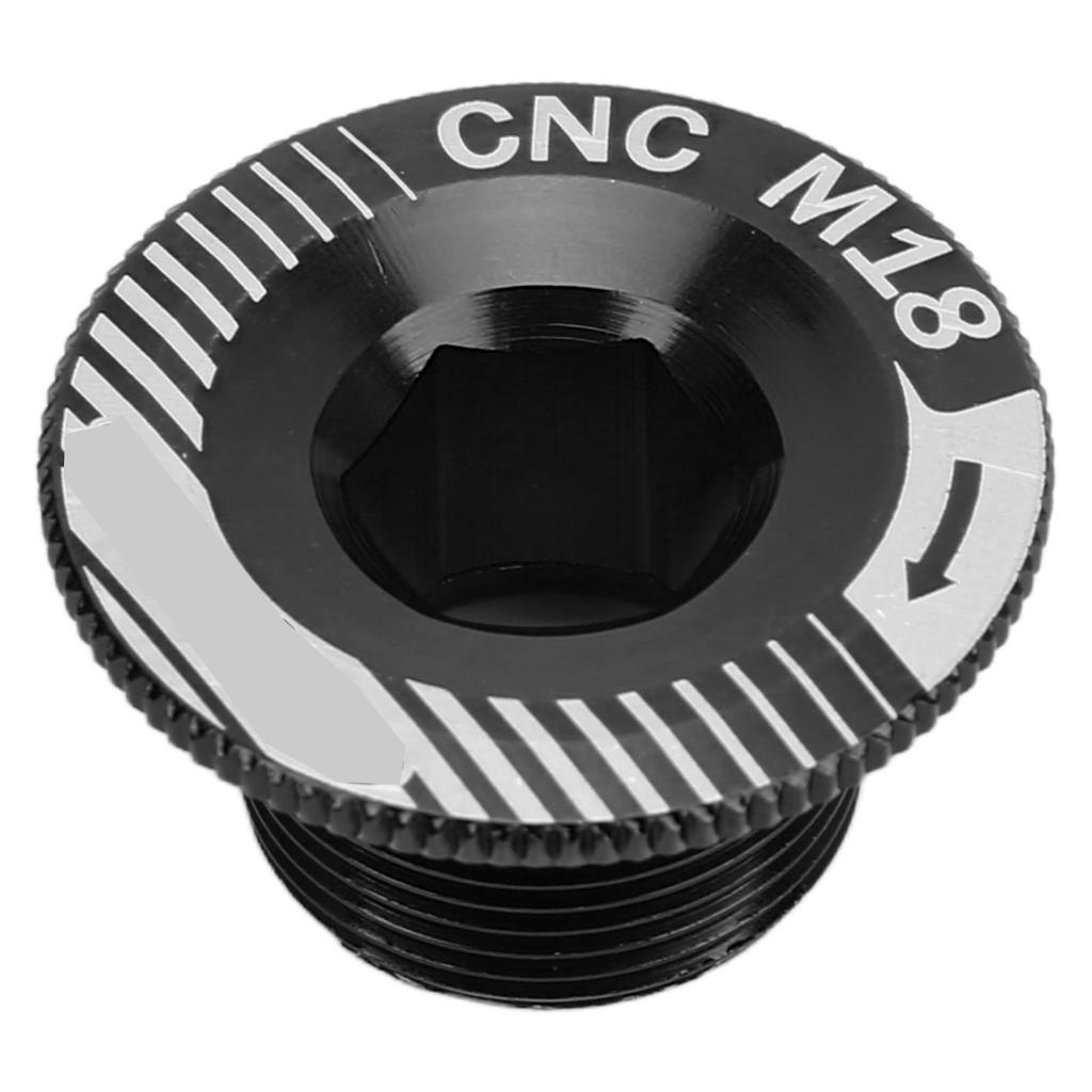 Bicycle Crank Arm Screw Aluminum Alloy M18 Crank Fixing Screw Bike Crankset Arm BoltM18 Black